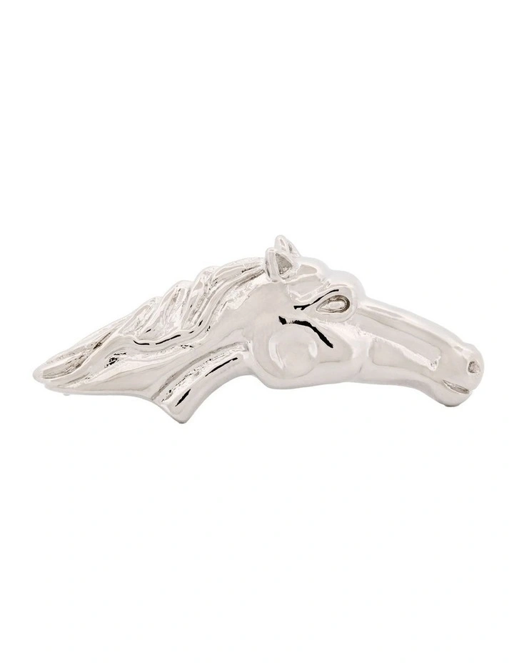 Imitation Rhodium Horse Head Tie Bar image 5