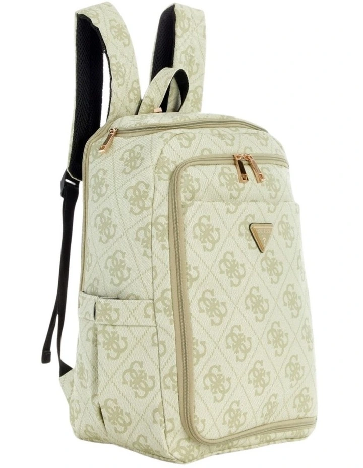 Green Logo Berta U-Zip Backpack image 2