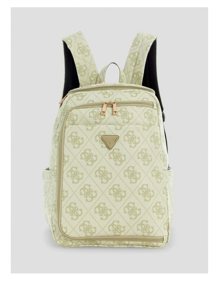 Green Logo Berta U-Zip Backpack image 5