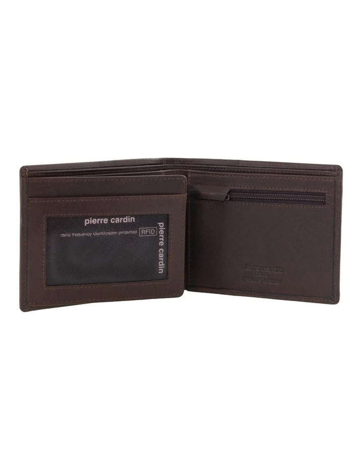 Pierre Cardin Genuine Leather Bi-Fold Wallet in Chocolate image 2