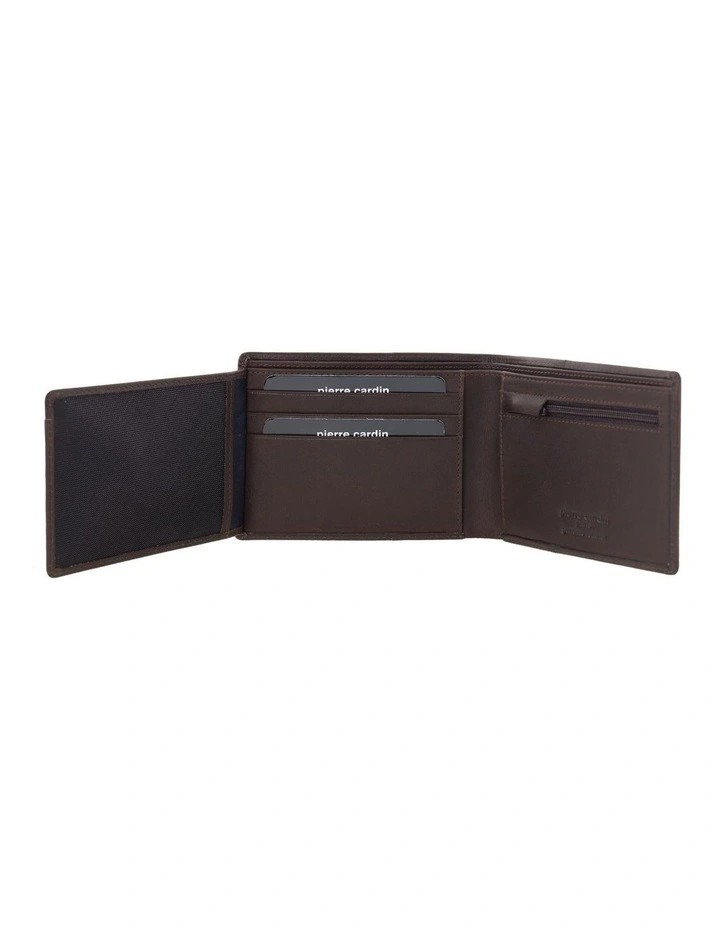 Pierre Cardin Genuine Leather Bi-Fold Wallet in Chocolate image 3