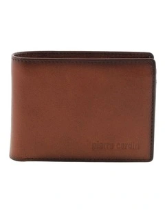 Pierre Cardin Genuine Leather Bi-Fold Wallet in Brandy