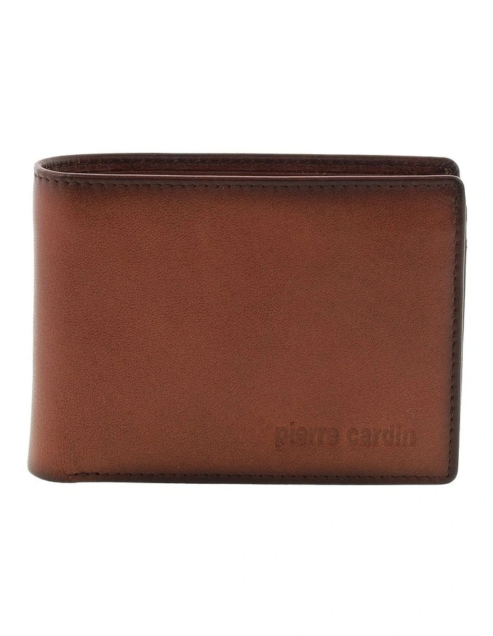 Pierre Cardin Genuine Leather Bi-Fold Wallet in Brandy image 1