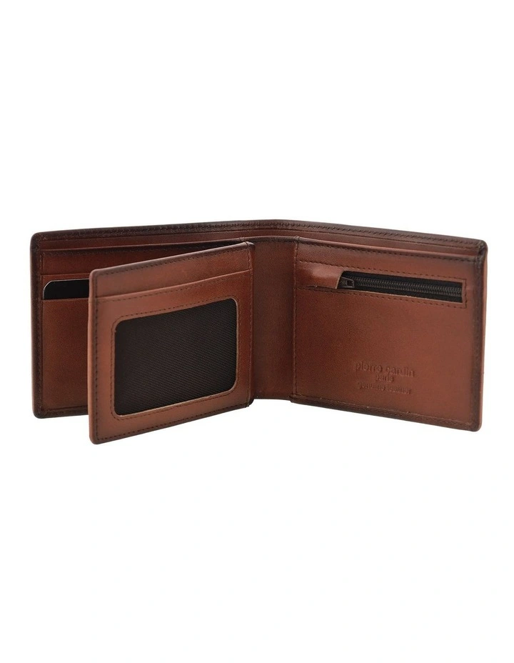 Pierre Cardin Genuine Leather Bi-Fold Wallet in Brandy image 2