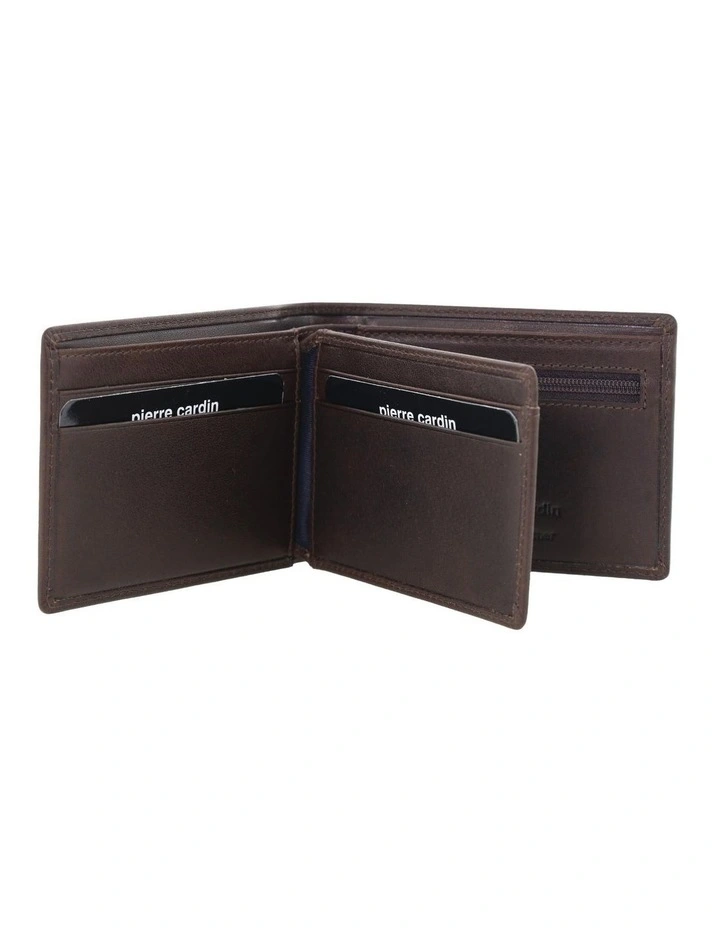 Pierre Cardin Genuine Leather Bi-Fold Wallet in Chocolate image 2
