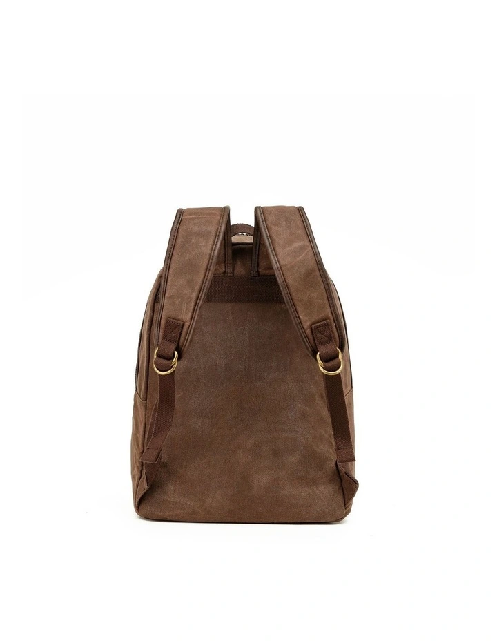 Waxed Canvas Backpack - Brown image 2