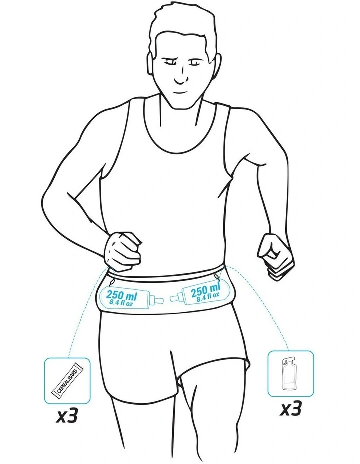 Decathlon - HYDRATION FLASK-CARRYING RUNNING BELT - BLACK image 4