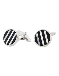 Mother Of Pearl Onyx Cufflinks