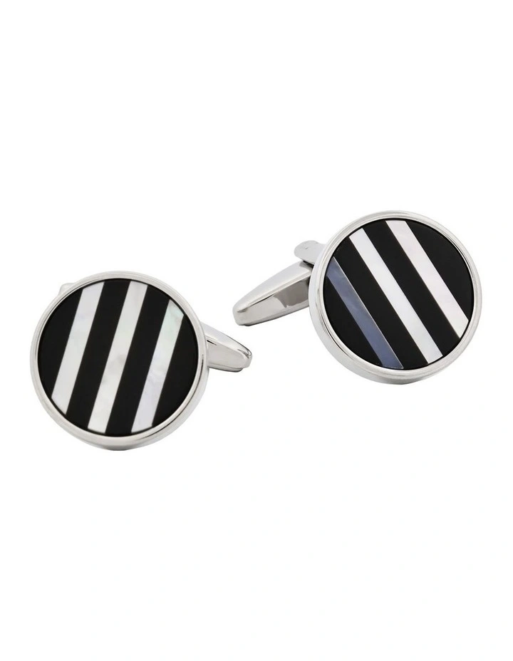 Mother Of Pearl Onyx Cufflinks image 3