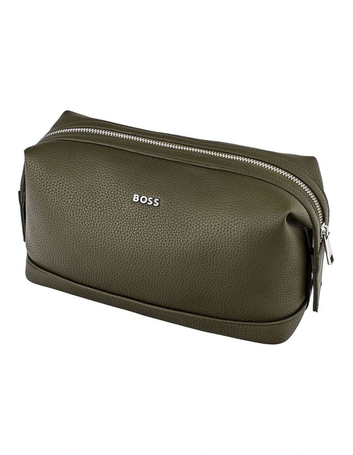 Boss Toiletry Bag Classic Grained Khaki image 2