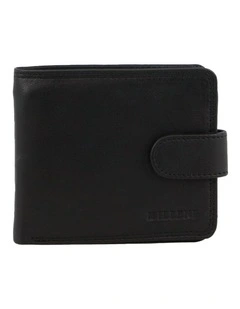 Milleni Genuine Leather Men's Tab Wallet in Black