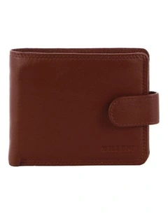 Milleni Genuine Leather Men's Tab Wallet in Tan