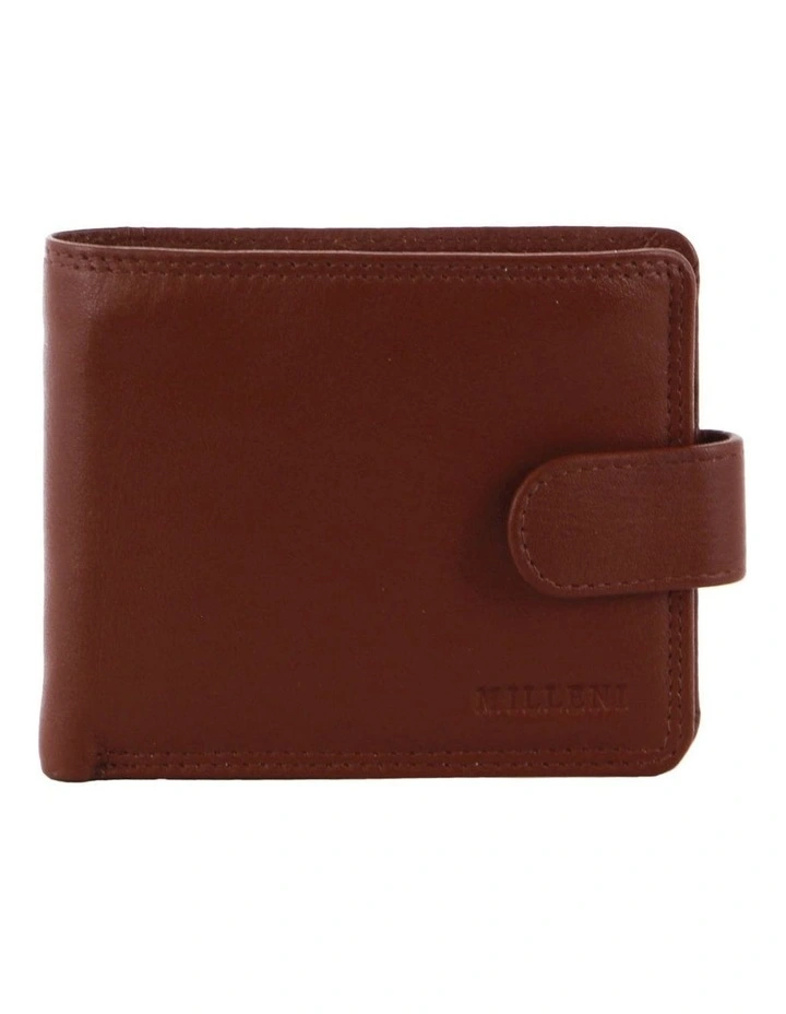 Milleni Genuine Leather Men's Tab Wallet in Tan image 1