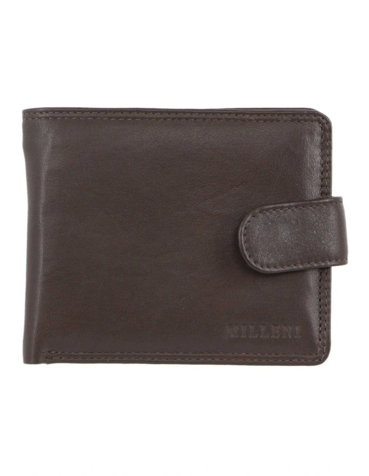 Milleni Genuine Leather Men's Tab Wallet in Brown image 1