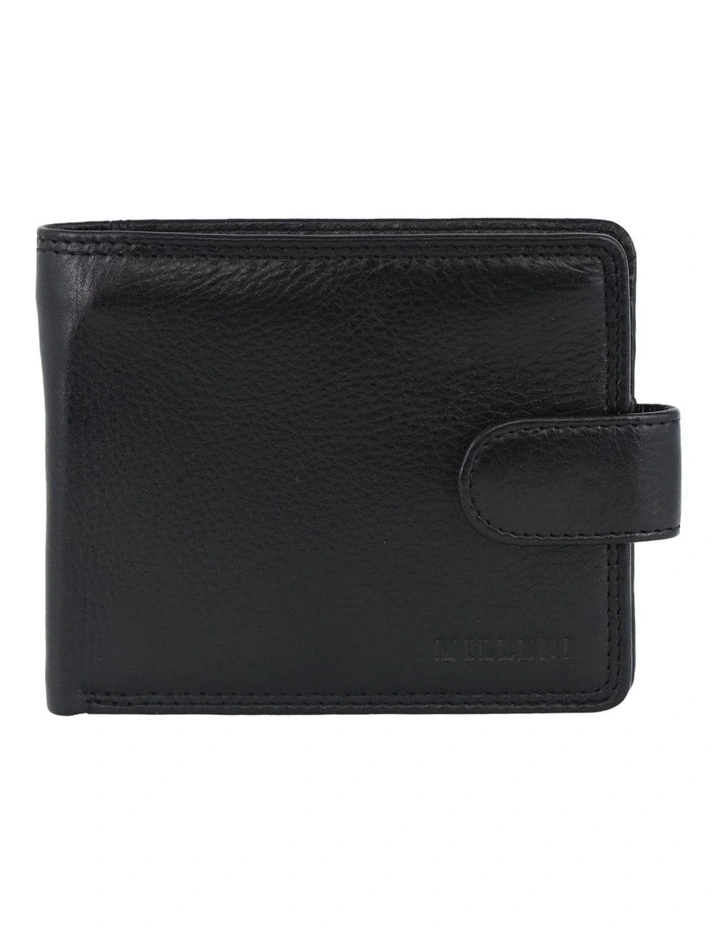 Milleni Genuine Leather Men's Tab Wallet in Black image 1