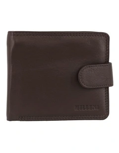 Milleni Genuine Leather Men's Tab Wallet in Brown