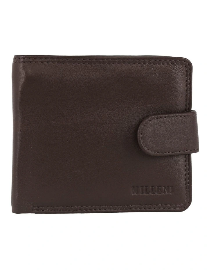 Milleni Genuine Leather Men's Tab Wallet in Brown image 1