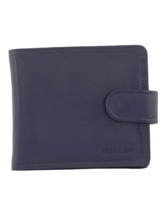 Milleni Genuine Leather Men's Tab Wallet in Navy