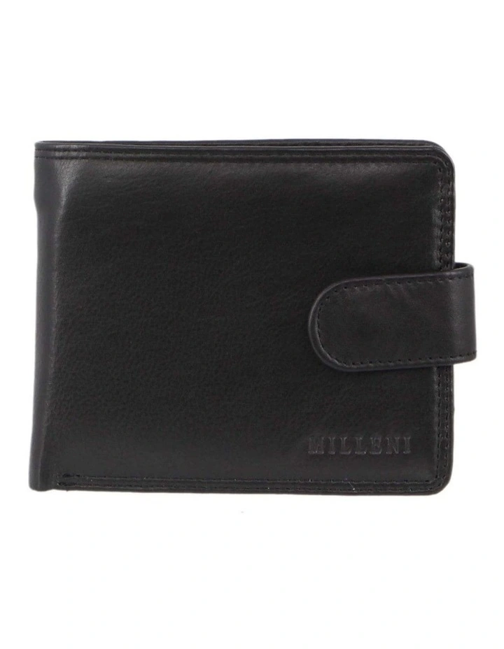 Milleni Genuine Leather Men's Tab Wallet in Black image 1