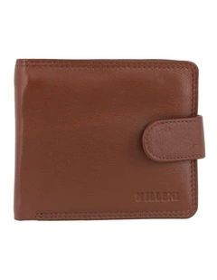 Milleni Genuine Leather Men's Tab Wallet in Tan