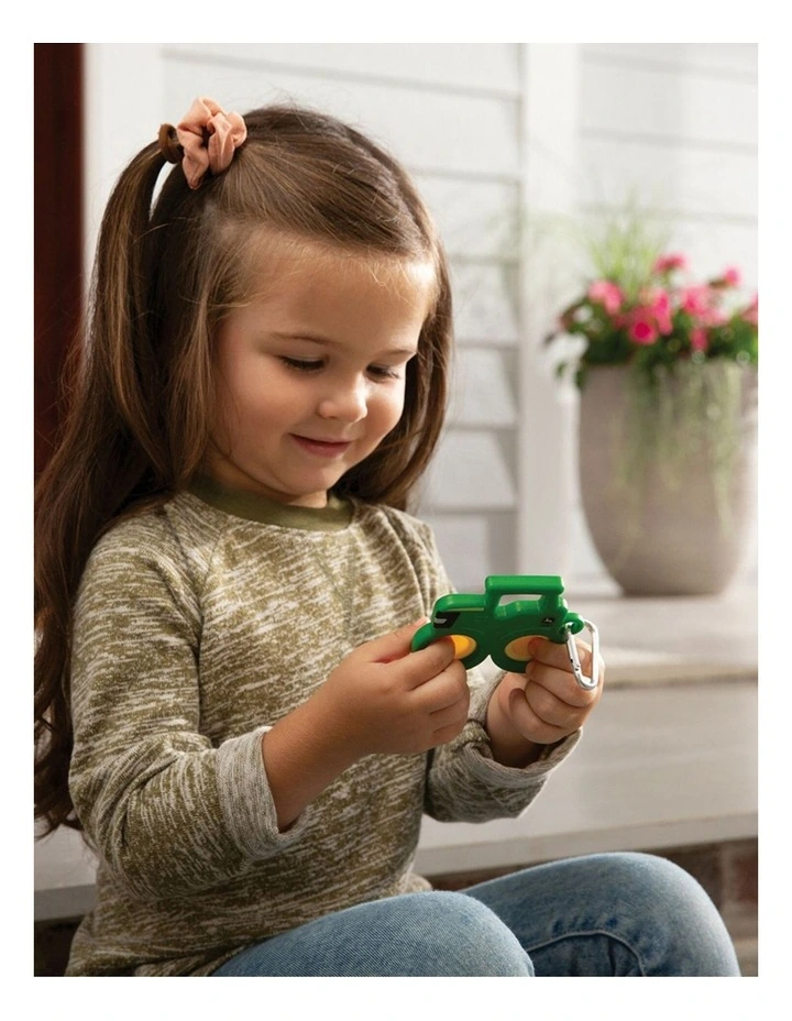 John Deere Simpl Dimpl Tractor Hanging Key Chain Kids Silicone Toy 9cm 3y image 3