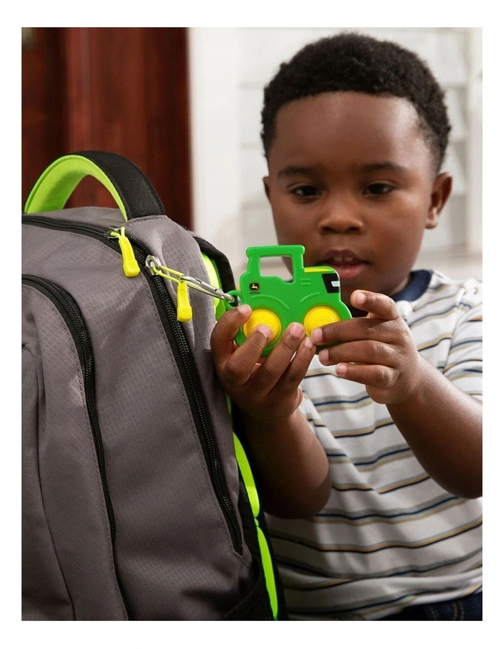 John Deere Simpl Dimpl Tractor Hanging Key Chain Kids Silicone Toy 9cm 3y image 4