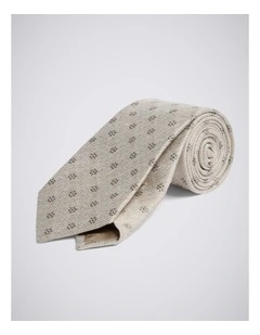 Italian Neutral Medallion Tie