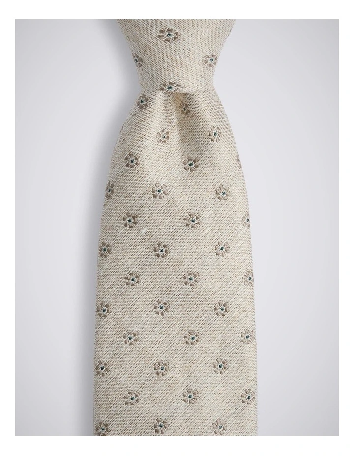 Italian Neutral Medallion Tie image 2