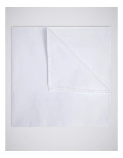 White Cotton Pocket Square