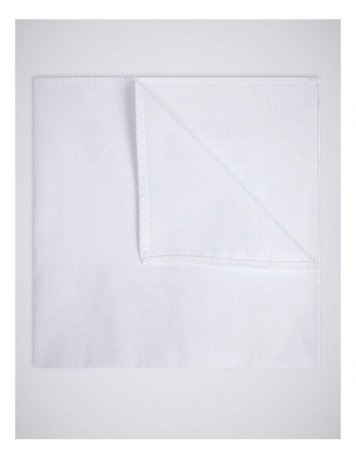White Cotton Pocket Square image 1