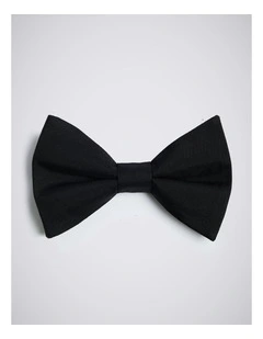 Black Silk Pre-Tied Bow Tie