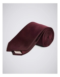 Burgundy Silk Semi Plain Tie