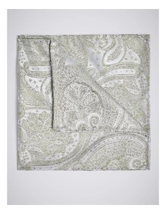 Sage Wedding Paisley Pocket Square