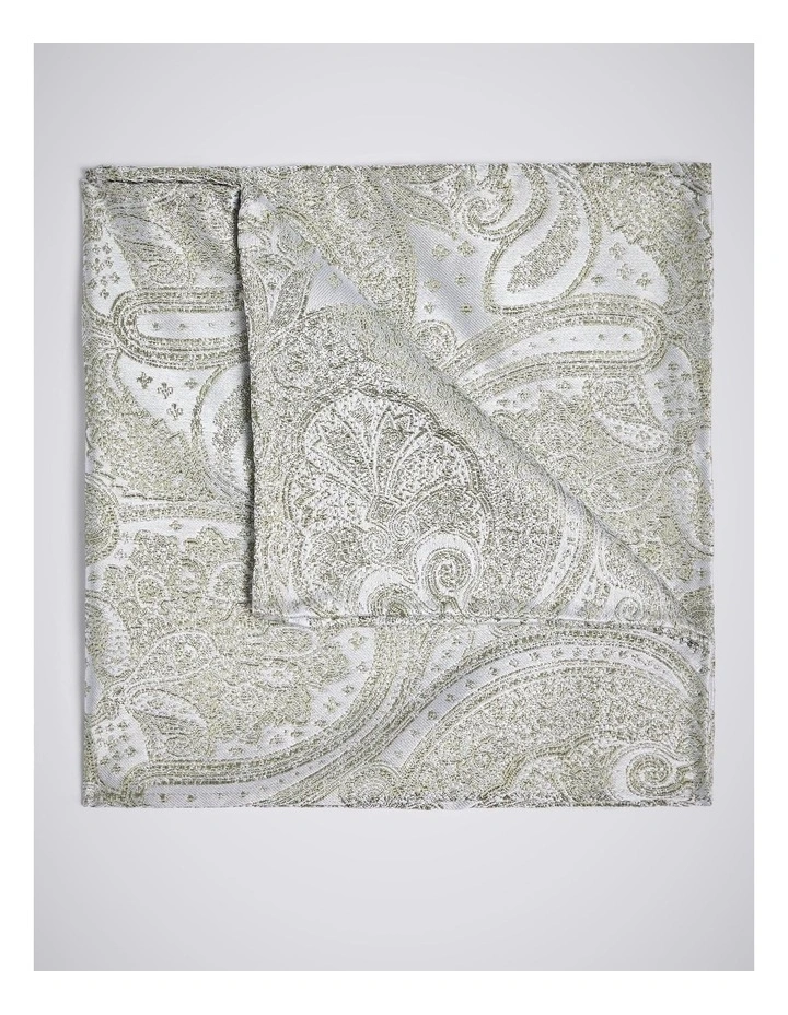 Sage Wedding Paisley Pocket Square image 1