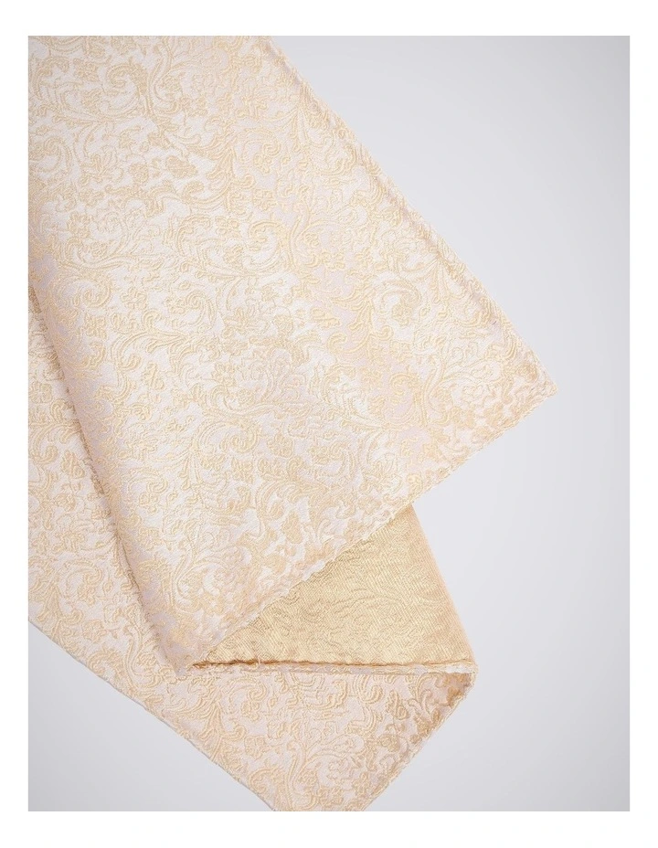 Champagne Wedding Paisley Pocket Square image 2