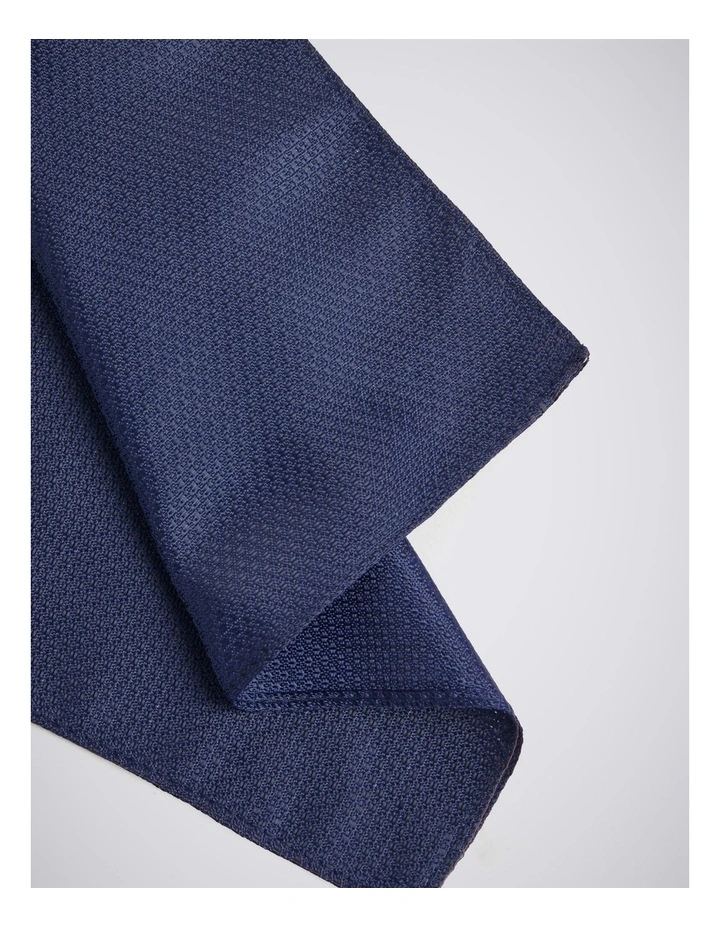 Navy Textured Pocket Square image 2