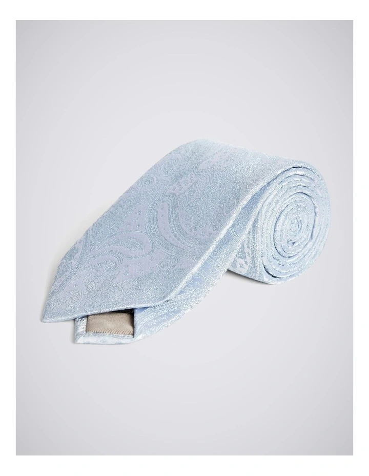 Sky Wedding Paisley Silk Tie image 1