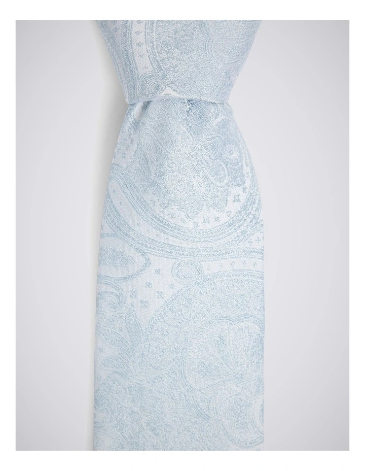 Sky Wedding Paisley Silk Tie image 2