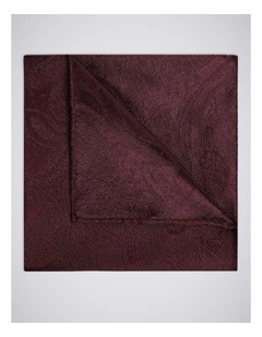 Burgundy Wedding Paisley Pocket Square