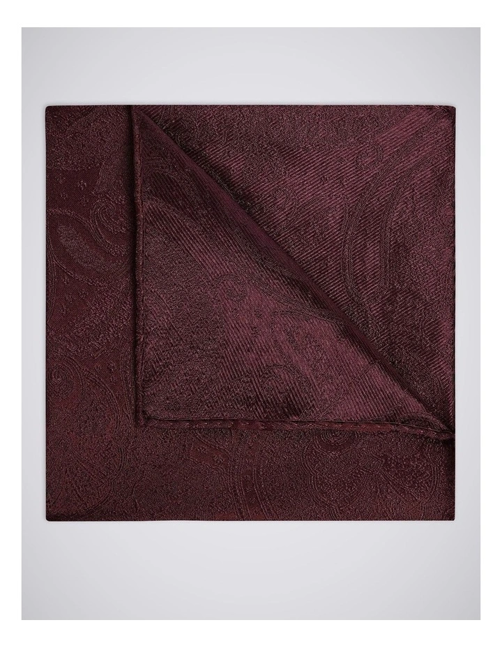 Burgundy Wedding Paisley Pocket Square image 1