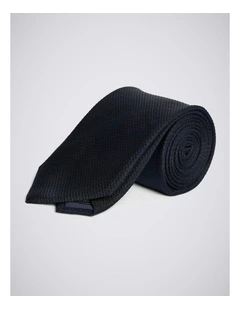 Navy Silk Semi Plain Tie