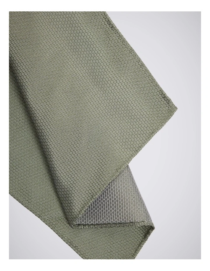 Sage Silk Semi-Plain Pocket Square image 2