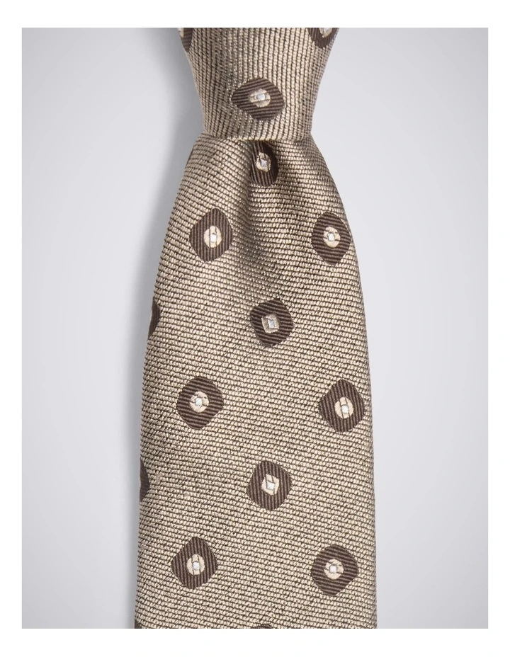 Dark Neutral Silk Square Geo Tie image 2