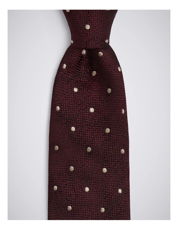 Burgundy Silk Spot Tie image 2
