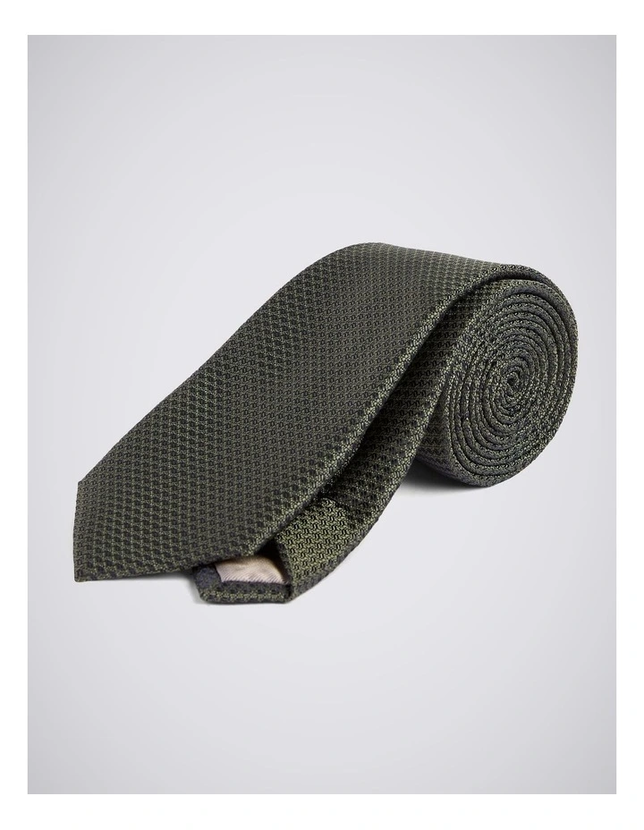 Olive Green Textured Tie image 1
