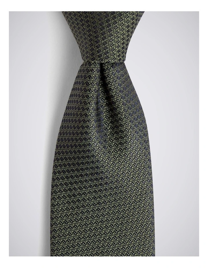 Olive Green Textured Tie image 2