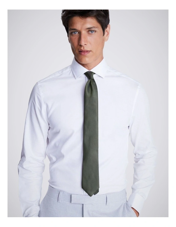 Olive Green Textured Tie image 3