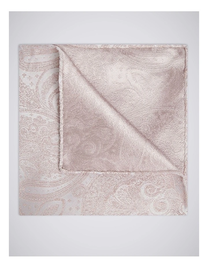 Dusty Pink Wedding Paisley Pocket Square image 1