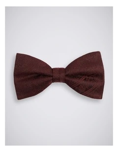 Wine Silk Paisley Pre-Tied Bow Tie
