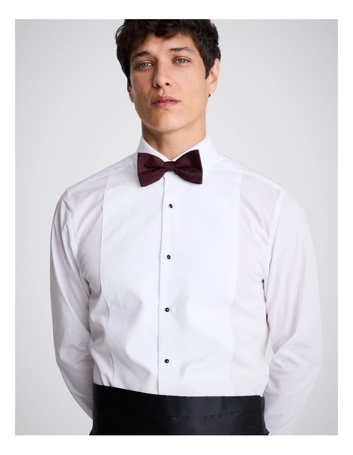 Wine Silk Paisley Pre-Tied Bow Tie image 2